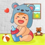 cute baby android application logo